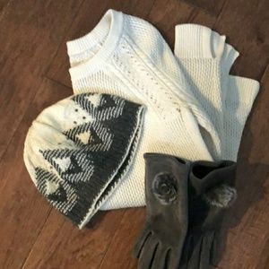 Wool hand knitted cap